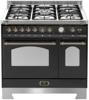 Lofra : RNMD96MFTE/Ci Dolcevita 90cm 5 Burner Gas Hob Double Oven - DISPLAY TO CLEAR Dual Fuel Range Cooker Black Brass