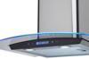 OEM CPTE61SS  60cm Touch Control LED Edge Lit Curved Glass Cooker Hood Stainless steel