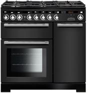 Rangemaster EDL90DFFCB/C Encore Deluxe 90 Dual Fuel Charcoal Black / Chrome Dual Fuel Range Cooker 