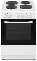 Solt SSCC50WH 50cm Single Cavity Solid Plate Freestanding Electric Cooker White