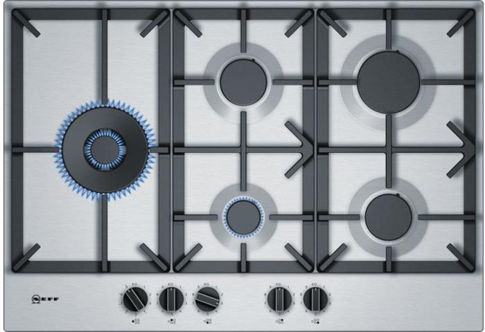 NEFF T27DS79N0 N 70 75cm Gas Hob Stainless steel