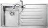 Rangemaster RK9851R Rockford 1 Bowl (Right hand drainer)  + Carysil HS605 Single Lever Tap ( Sink and Tap ) Stainless Steel / Chrome