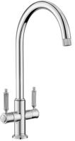 Leisure SE9501SB Seattle 1 Bowl Sink + Rangemaster THEMDLCM Hemlock Dual Lever  Chrom Tap ( Sink and Tap ) Stainless steel