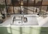 Leisure SE9501SB Seattle 1 Bowl ( including Waste Kit WAST09 ) Sink + Carysil HS605 Single Lever Tap ( Sink and Tap ) Stainless Steel / Chrome