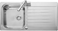 Leisure SE9501SB Seattle 1 Bowl Sink + Rangemaster TAE1CM Aquamode Chrome Tap ( Sink and Tap ) Stainless steel