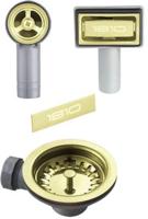1810 AC-BSW-PACK1-GB Waste Kit with overflow & Lozenge Sink Accessory Brass / Gold