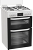 Hotpoint HDD6GDC2W 60cm with Glass Lid Freestanding Dual Fuel Cooker White