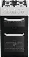 Hotpoint HTG5GCW 50cm Twin Freestanding Gas Cooker White