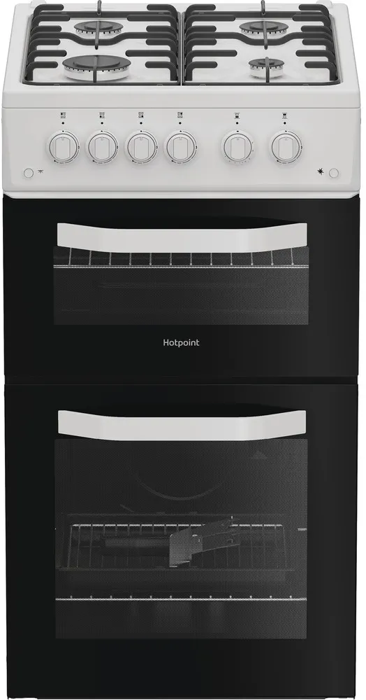 Hotpoint HTG5GCW 50cm Twin Freestanding Gas Cooker White