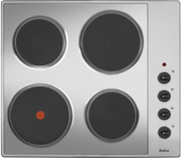 Amica AHE6000SS 60cm 4 Zone Solid-Plate Electric Hob Stainless steel