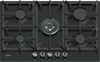 NEFF T27CIQ8S0 N 70 75cm 5 Burner Gas Hob Black