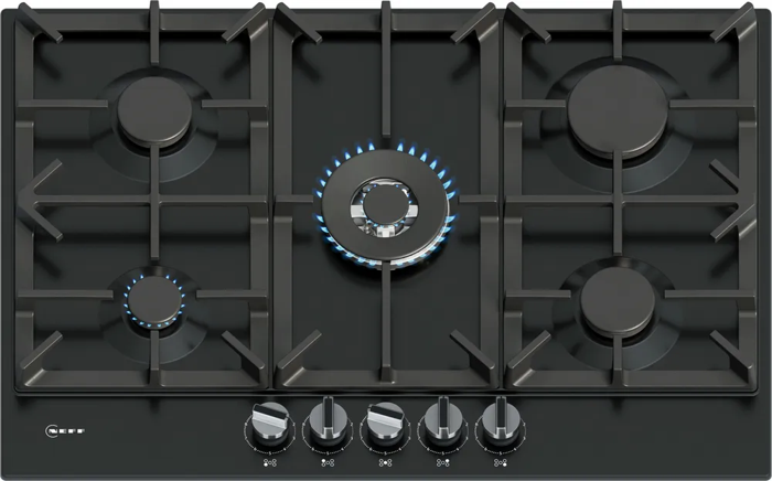 NEFF T27CIQ8S0 N 70 75cm 5 Burner Gas Hob Black