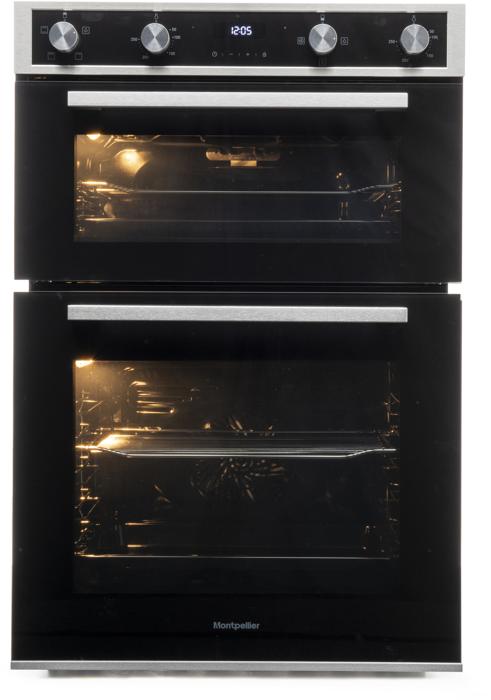 Montpellier DO3570IB 60cm 'A/A Rated' Built-in Double Electric Oven Stainless steel