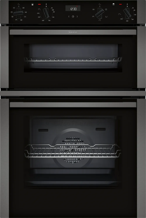 NEFF U1ACE2AG3B N 50 Built-in Double Electric Oven Graphite