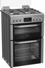 Hotpoint HDG6GDCX 60cm with Double Oven with Glass Lid Freestanding Gas Cooker Inox