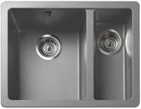 Rangemaster PAR3115DG Paragon Igneous Granite 1.5 Bowl Right-hand installation Undermount Sink Dove Grey