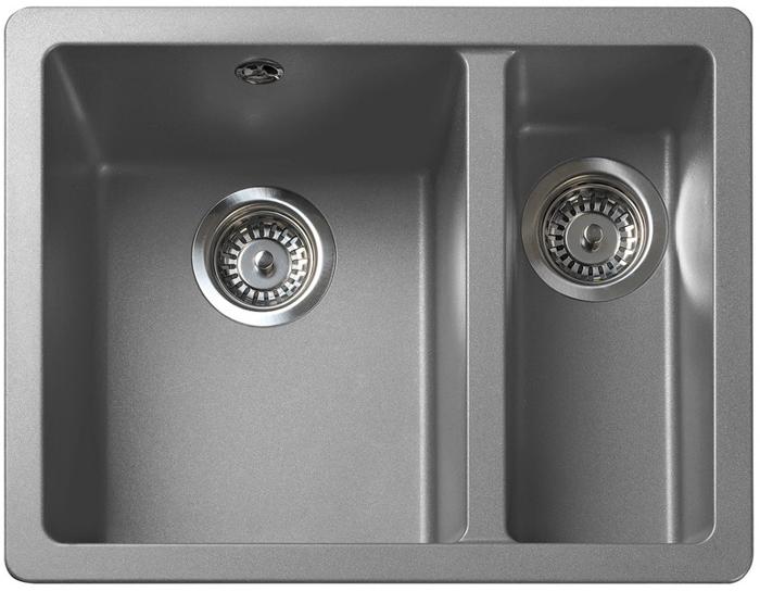 Rangemaster PAR3115DG Paragon Igneous Granite 1.5 Bowl Right-hand installation Undermount Sink Dove Grey