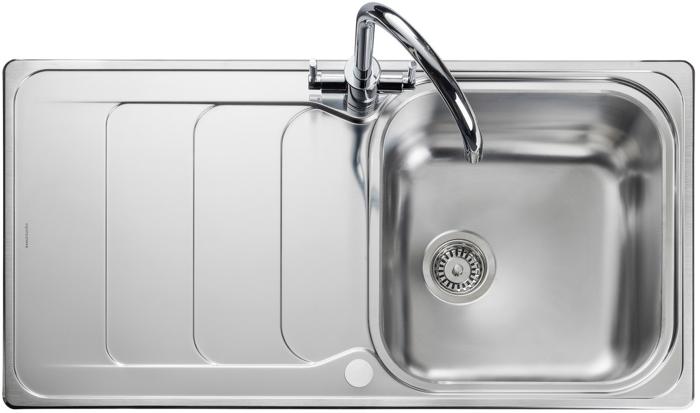 Rangemaster HS9851 Houston 1 Bowl with rains Reversible Inset Sink Stainless steel