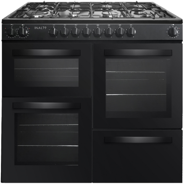 INALTO IR100DFMCB 100cn Dual Fuel Range Cooker Black