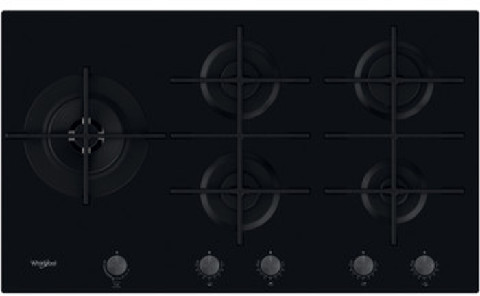 Whirlpool GOWL958NB W Collection 5 Burners 90cm Gas Hob Black