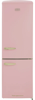 CDA Florence Tea rose Retro 60cm Frost Free 60/40 Freestanding Fridge-Freezer Pink