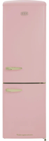 CDA Florence Tea rose Retro 60cm Frost Free 60/40 Freestanding Fridge-Freezer Pink