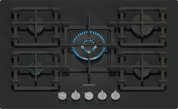 Siemens EP7A6QI40 iQ500 75cm Tempered glass Gas Hob Black