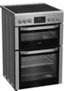 Hotpoint HDE6VDCAX 60cm Double Oven with Air Fry Freestanding Electric Cooker Inox