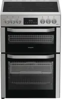 Hotpoint HDE6VDCAX 60cm Double Oven with Air Fry Freestanding Electric Cooker Inox