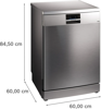 Siemens SN27TI02CE iQ700 60cm 14 place settings Freestanding Dishwasher Brushed Steel