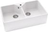 Abode Provincial 2 Bowl Ceramic AW1021 Belfast Sink White