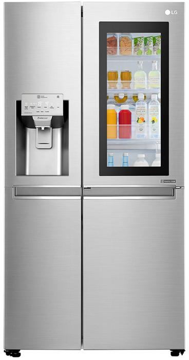 LG GSX961NSVZ 91.2cm * Frost Free * 601Litre Non Plumbed Ice & Water American Style Fridge Freezer Premium Steel
