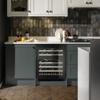 Caple Wi6136BG Undercounter Dual Zone Wine Cooler Black Glass