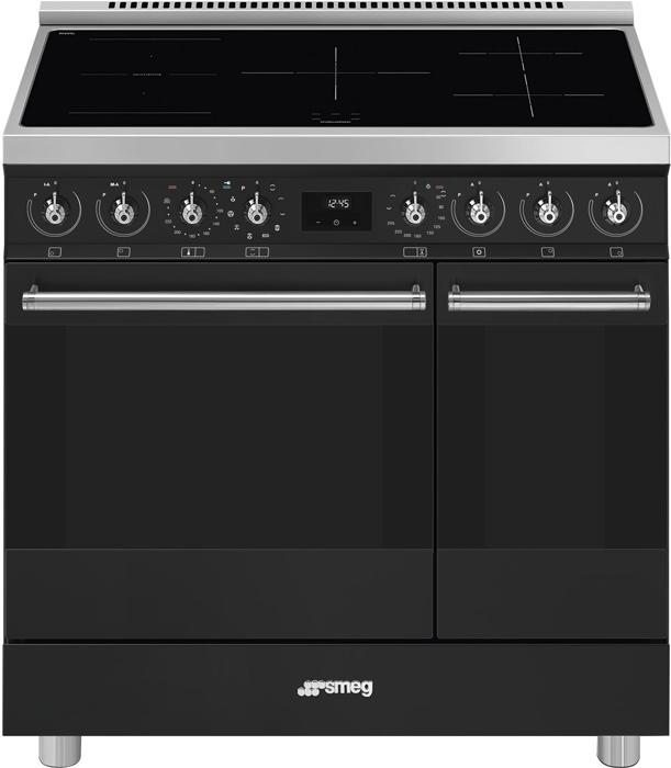 Smeg C92IPMB2 90x60 cm Symphony Classic Induction Range Cooker Matte Black
