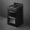 Smeg TR62BL 60cm Victoria Freestanding Dual Fuel Cooker Black