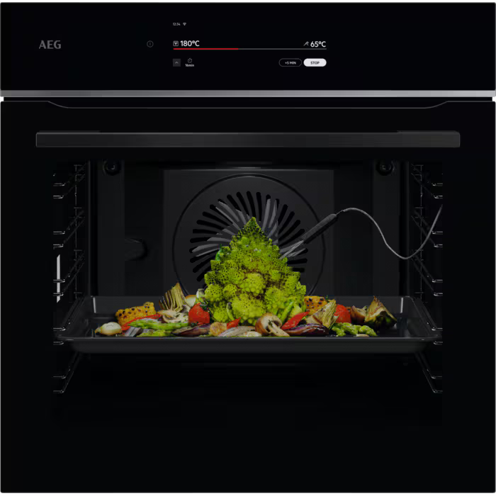 AEG TT9PB831AB 9000 ProAssist Pyrolytic Self Clean Built-in Single Electric Oven Black