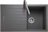 Rangemaster AND860DG Andesite  Igneous Granite 1 Bowl Compact Inset Sink Dove Grey