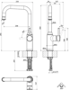 Leisure TAQZESTMB AquaZest Pull-Out Single Lever Mixer Tap Satin Bronze
