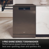 Haier XF4A4M4PDA-80 1 / 38 I-Pro Shine Series 7  14 Place Settings ** 10 Year Warranty ** Freestanding Dishwasher Anthracite