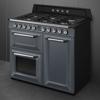 Smeg TR103GR 100cm Victoria  100x60 cm Dual Fuel Range Cooker Slate Grey