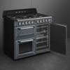 Smeg TR103GR 100cm Victoria  100x60 cm Dual Fuel Range Cooker Slate Grey