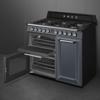 Smeg TR103GR 100cm Victoria  100x60 cm Dual Fuel Range Cooker Slate Grey