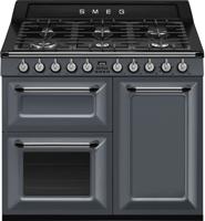 Smeg TR103GR 100cm Victoria  100x60 cm Dual Fuel Range Cooker Slate Grey