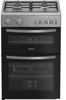 Indesit IDG6GS 60cm Gas Double Cooker Freestanding Gas Cooker Silver