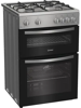 Indesit IDG6GS 60cm Gas Double Cooker Freestanding Gas Cooker Silver