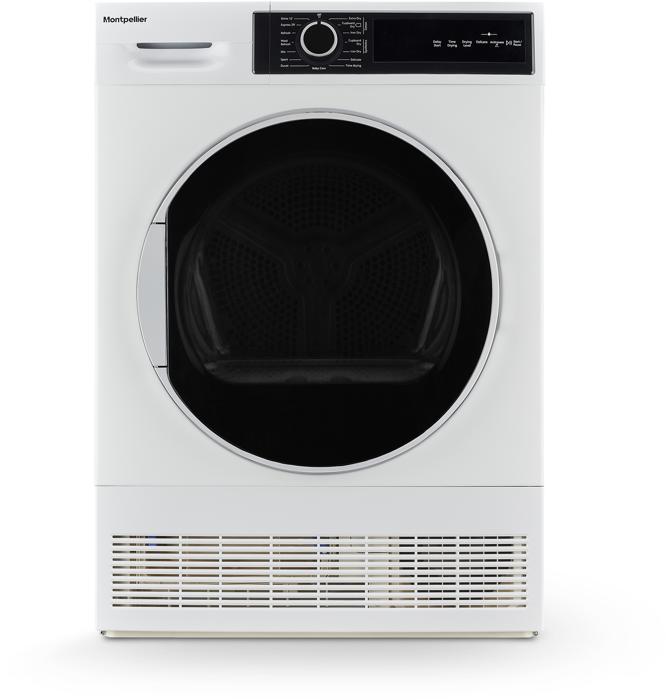 Montpellier MTDC8SDW 8kg Condenser Sensor Freestanding Dryer White