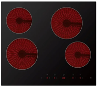 Midea MC6F6004R242 60cm 4 Zpme Ceramic Hob Black