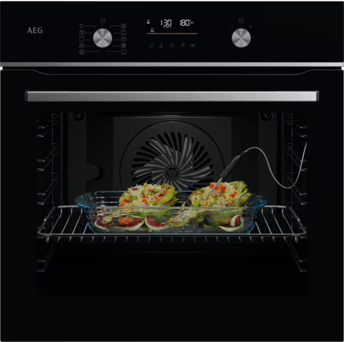 AEG GA5PB501AB 5000 SurroundCook with SteamBake Pyrolytic Self Clean Built-in Single Electric Oven Black