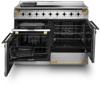 Rangemaster Elise Luxe 110 Dual Fuel ELS110DFFSS/BE 136390 Stainless Steel with Black / Antique Brass trim Dual Fuel Range Cooker 