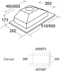CDA CCA72SI 70cm Canopy Extractor Hood Silver